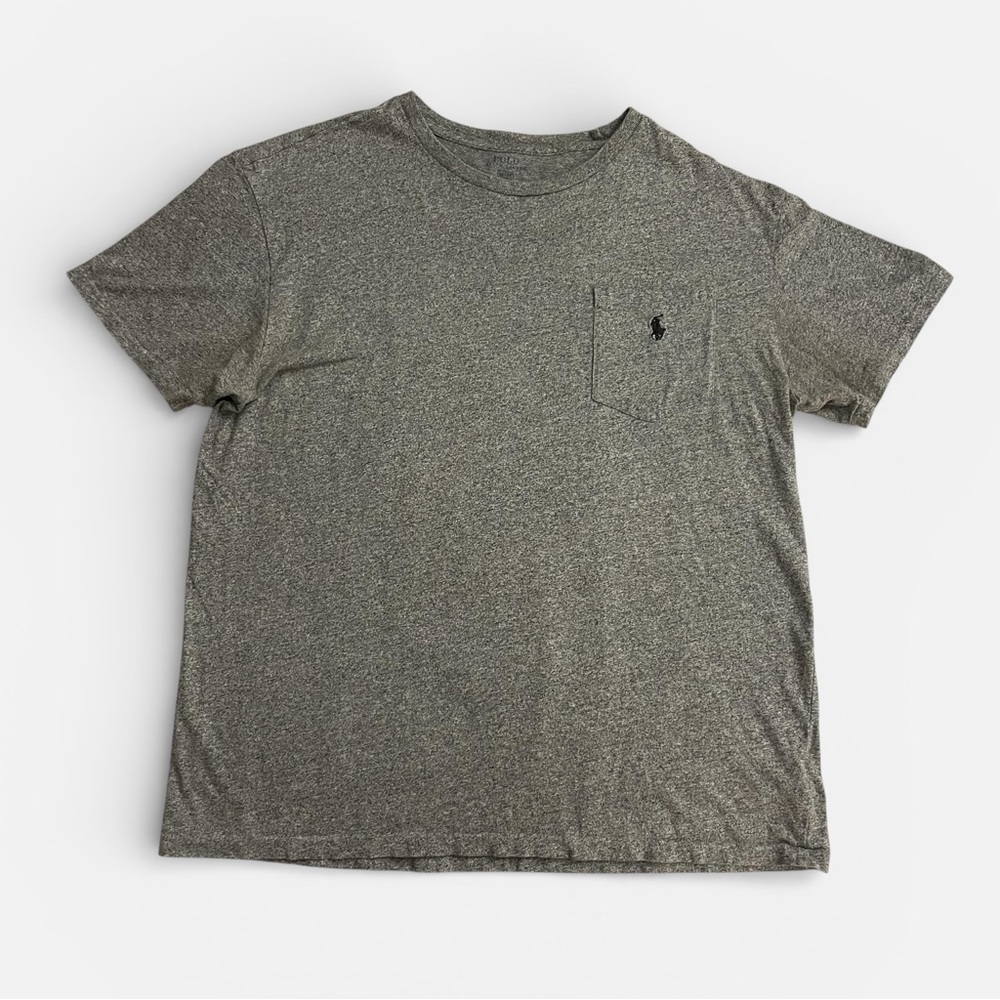 POLO RALPH LAUREN Men’s Classic Fit Jersey Short Sleeve Pocket T-Shirt Grey Med